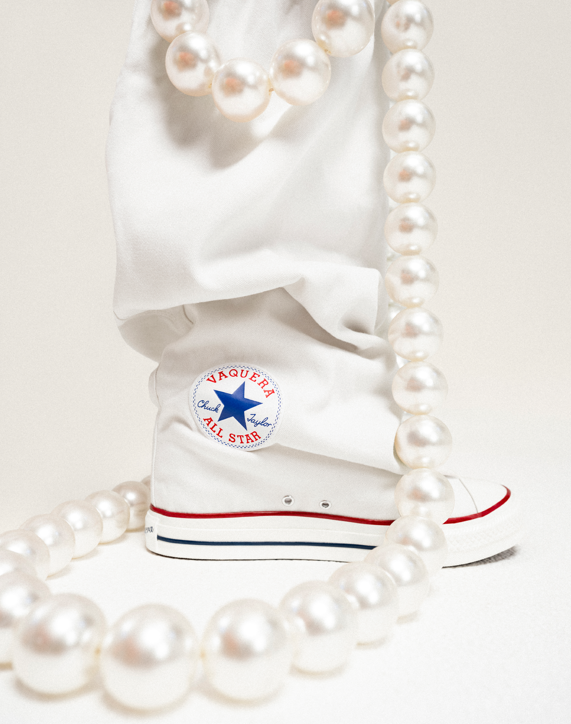 VAQUERA REIMAGINES THE CONVERSE CHUCK WITH SCULPTURAL SLOUCH-WEDGE SILHOUETTES